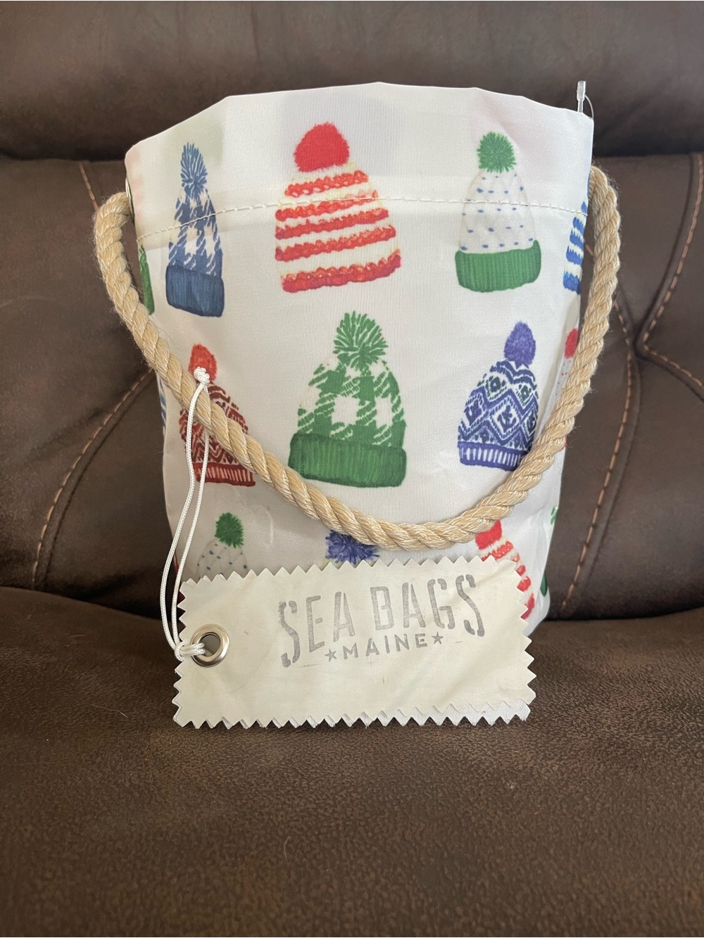 Sea Bags  Multicolor Beanie Print Bucket Bag